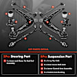 APCA0300 10x Front Lower Control Arm Ball Joint Bushing Tie Rod