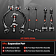 A Set of 8 Control Arm Ball Joint and Sway Bar Link Kit Front Side A-Premium APCA0316