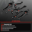 A Set of 8 Control Arm and Sway Bar Link Kit Rear Lower and Upper A-Premium APCA0329