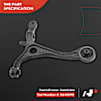 2003 Honda Accord - Front, Driver Side, Lower Control Arm, Without ball joint(s)