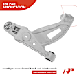 APCA0480 Front Right Lower Control Arm with Ball Joint