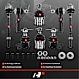 APCA0564 8x Front Inner & Outer Tie Rod Ends Ball Joints