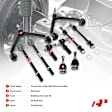 APCA0583 10x Front Control Arm & Ball Joint & Sway Bar Link & Tie Rod End