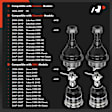 APCA0594 4x Front Lower & Upper Ball Joint