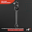 APCA0793 4x Front Control Arm with Ball Joint Outer Tie Rod End