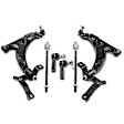 APCA0880 6x Front Control Arm & Inner & Outer Tie Rod Ends