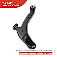 APCA0937 6x Front Control Arm with Ball Joint Tie Rod End