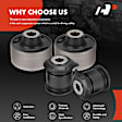 APCA10022 4 Pcs Front Lower Forward & Rearward Control Arm Bushing