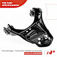 APCA1079 4x Front Upper Control Arm with Sway Bar Link & Ball Joint Assembly