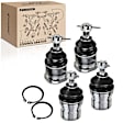 APCA1163 4x Front Lower & Upper Ball Joint Kit