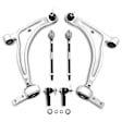 APCA1341 6x Front Control Arm with Ball Joint Tie Rod End Link Kit