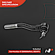 APCA1471 12x Front & Rear Sway Bar Link & Ball Joints Tie Rod End