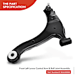 APCA1613 4x Front Control Arm with Ball Joint Stabilizer Bar Link