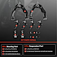 APCA1755 10x Front Control Arm & Ball Joint Tie Rod End