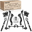 APCA1899 10 Pcs Front & Rear Stabilizer Bar Link & Tie Rod End & Ball Joint