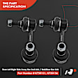 APCA2076 10x Front & Rear Stabilizer Bar Link & Tie Rod End & Ball Joint kit