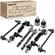 APCA2093 10x Front & Rear Stabilizer Bar Link & Inner & Outer Tie Rod End