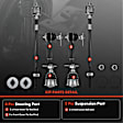 APCA2125 6x Inner & Outer Tie Rod End & Front Lower Ball Joint