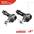 APCA2234 6x Inner & Outer Tie Rod Ends Kit with Ball Joints