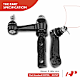 APCA2241 14x Control Arm with Ball Joint Sway Bar Link Tie Rod End