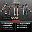 APCA2262 10x Front Stabilizer Bar Link & Inner Outer Tie Rod End Kit