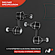 APCA2324 8x Front Ball Joint Sway Bar Links Inner & Outer Tie Rods