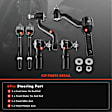 APCA2334 6x Pitman & Idler Arm Inner & Outer Tie Rod End