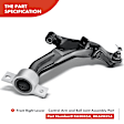 APCA2357 4x Front Lower Control Arm & Ball Joint Assembly
