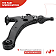 APCA2381 4x Front Control Arm & Tie Rod End