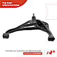 APCA2413 6x Front Lower Control Arm & Ball Joint Tie Rod End