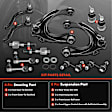 APCA2432 12x Front & Rear Control Arm & Ball Joint Bar Link Tie Rod End