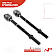 APCA2515 6x Inner & Outer Tie Rod End with Ball Joint