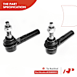 APCA2515 6x Inner & Outer Tie Rod End with Ball Joint