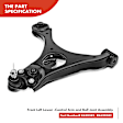APCA2544 4x Front Lower Control Arm with Ball Joints Tie Rod Ends
