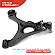 APCA2544 4x Front Lower Control Arm with Ball Joints Tie Rod Ends