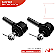 APCA2572 8x Front Joint Sway Bar Link Tie Rod End with Ball