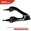 APCA2611 6x Front Upper Control Arm with Ball Joints Tie Rod End
