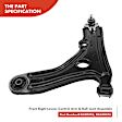 APCA2624 8x Front Control Arm with Ball Joint Tie Rod End Link Kit