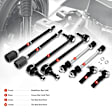 APCA2625 8x Front & Rear Stabilizer Bar End Link & Tie Rod End