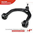 APCA2657 6x Front Upper Control Arm with Ball Joint Tie Rod End
