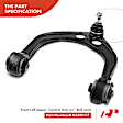 APCA2657 6x Front Upper Control Arm with Ball Joint Tie Rod End
