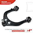 APCA2657 6x Front Upper Control Arm with Ball Joint Tie Rod End