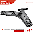APCA2686 6x Front Control Arm with Ball Joint Tie Rod Ends