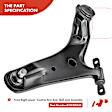 APCA2686 6x Front Control Arm with Ball Joint Tie Rod Ends