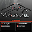 APCA2710 8x Front Sway Bar Link & Inner Outer Tie Rod End