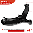 APCA2732 6x Front & Rear Control Arm with Ball Joint Sway Bar Link