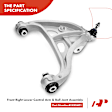 APCA2741 4x Front Control Arm with Ball Joint Stabilizer Bar Link