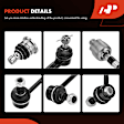 APCA2754 10x Front & Rear Stabilizer Bar Link & Tie Rod End & Ball Joint