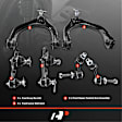 APCA2785 6x Control Arm with Ball Joint Stabilizer Bar Link Kit