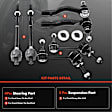 APCA2912 6x Front Steering Tie Rod End Kit